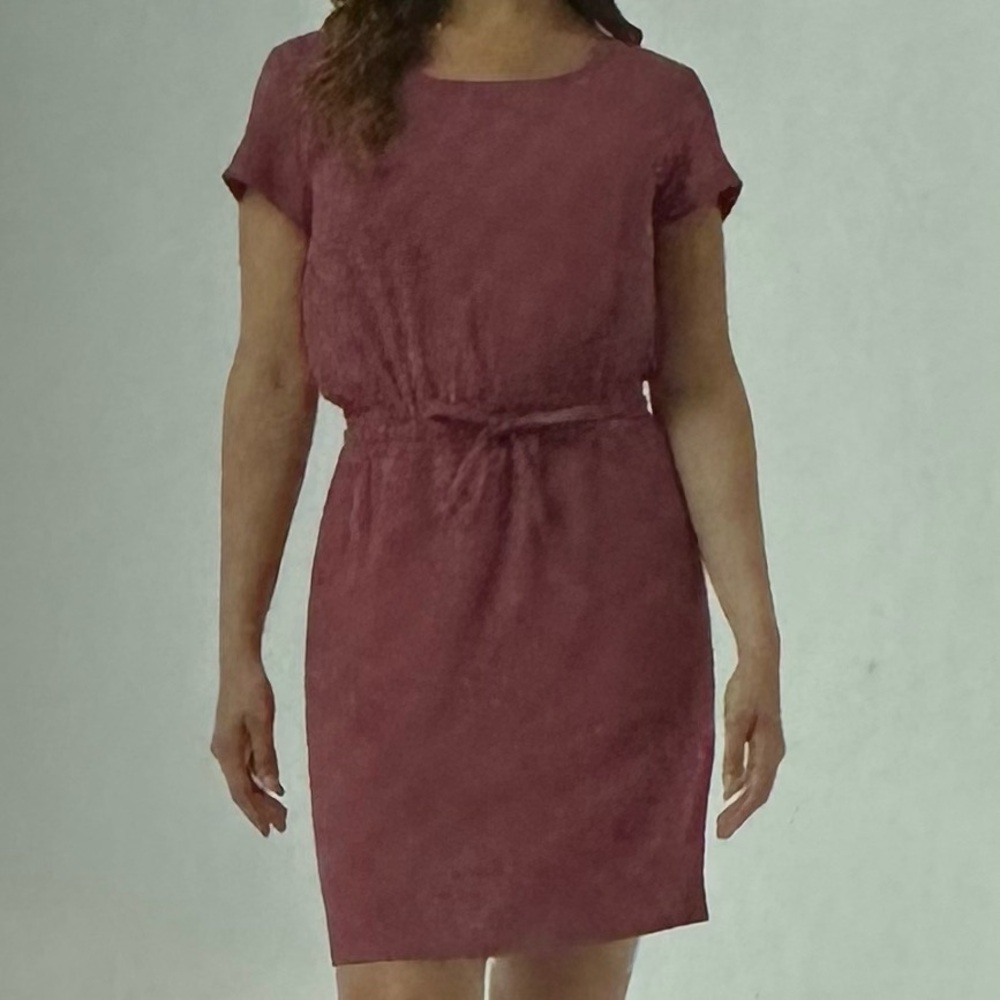 32 DEGREES size XXL, ROSE, short sleeved, drawstring waist dress with POCKETS.